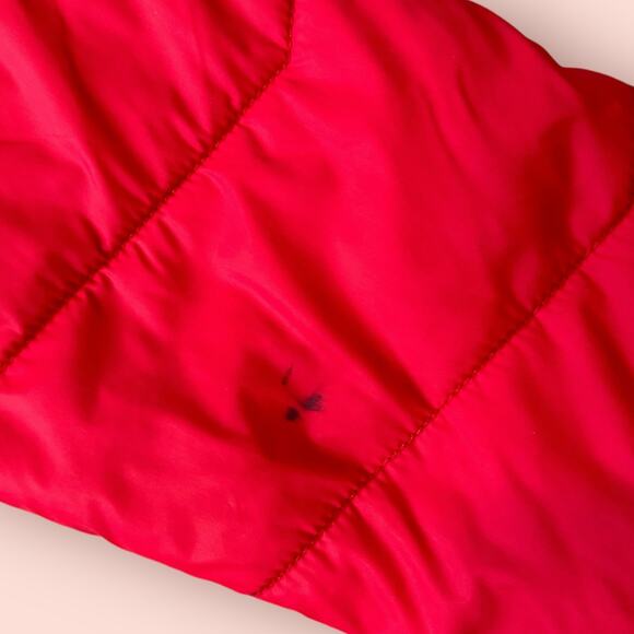 Vintage Roxy Puffer Red Down Hooded Jacket Bomber womens medium small Y2K - Picture 5 of 5